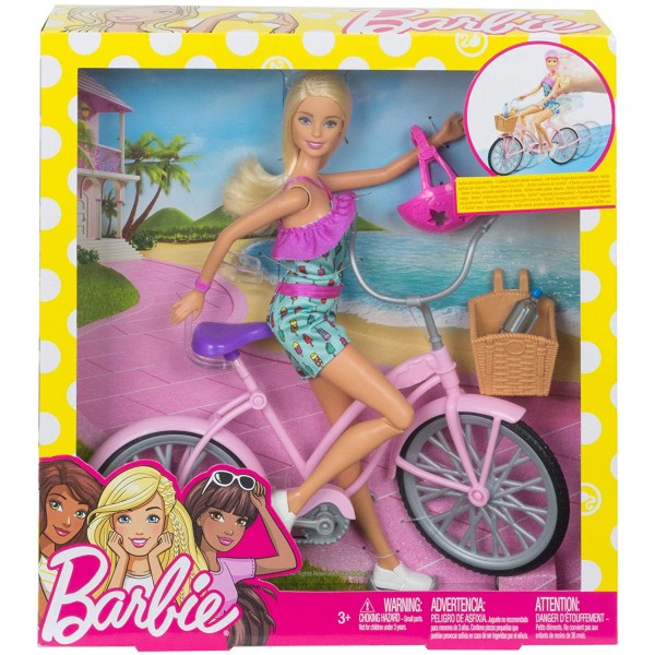 bambola con bicicletta