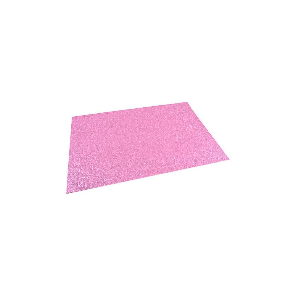 FOGLIO CARTA CREPLA ROSA EVA GLITTER 40 X 60 GLITTERATA