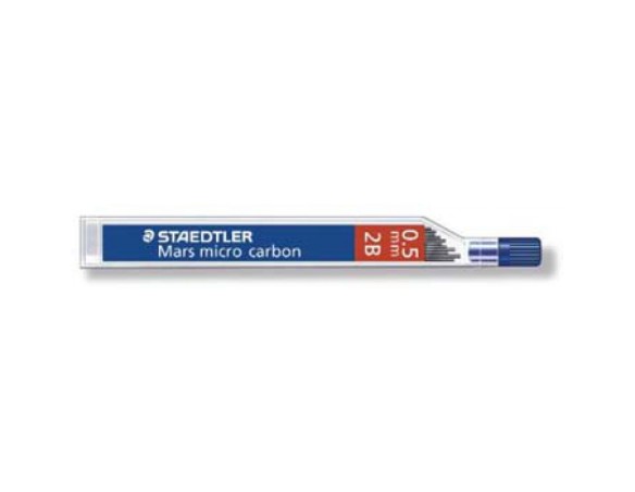 Mine Staedtler da 0,5 mm - Mars Micro Carbon ricarica per portamine 2 mm -  HB - H - 2H - 3H - B - 2B - F