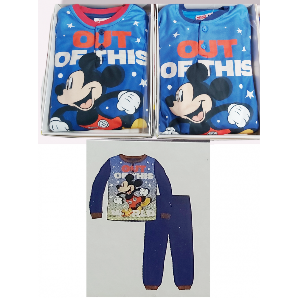 PIGIAMA IN PILE TOPOLINO MICKEY MOUSE ( 7377 )