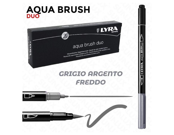 Pennarelli doppia punta Lyra Aqua Brush Duo. Confezione in cartone 24  colori - Lyra - Cartoleria e scuola