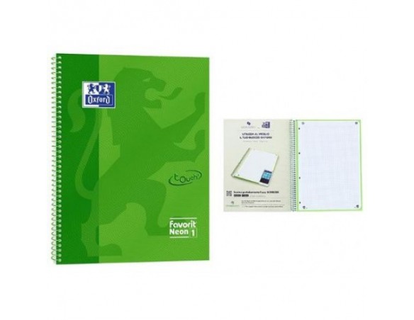 Quaderno A4 spillato Maxi Touch Pastel 5mm colourbook 100g