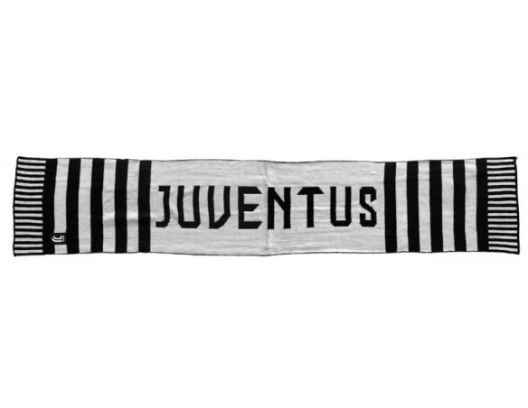 Sciarpa Juventus Ufficiale Jacquard bianca Natalizia